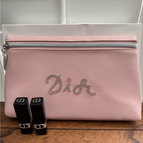 Dior Other - Dior makeup bag & Lipstick Bundle